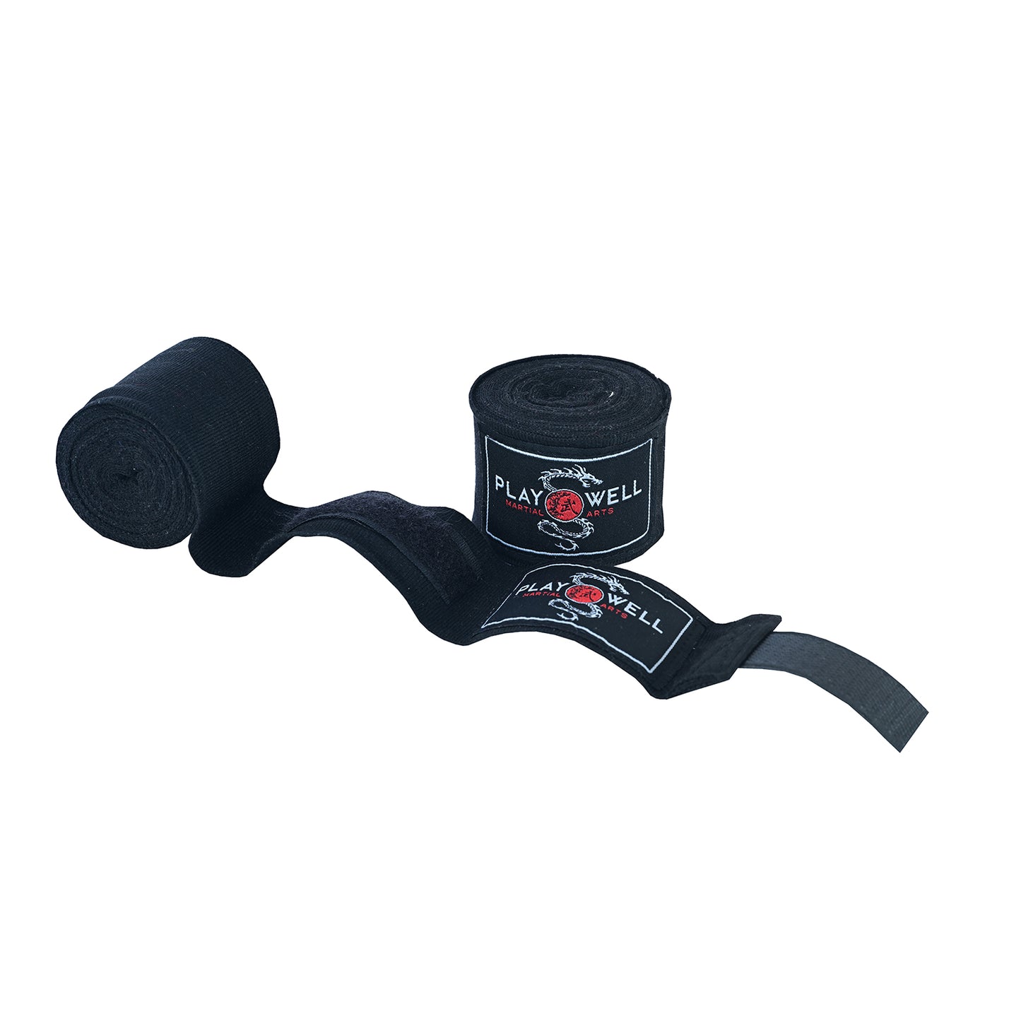 Boxing Elasticated Stretch Cotton Black Hand Wraps  - 5M