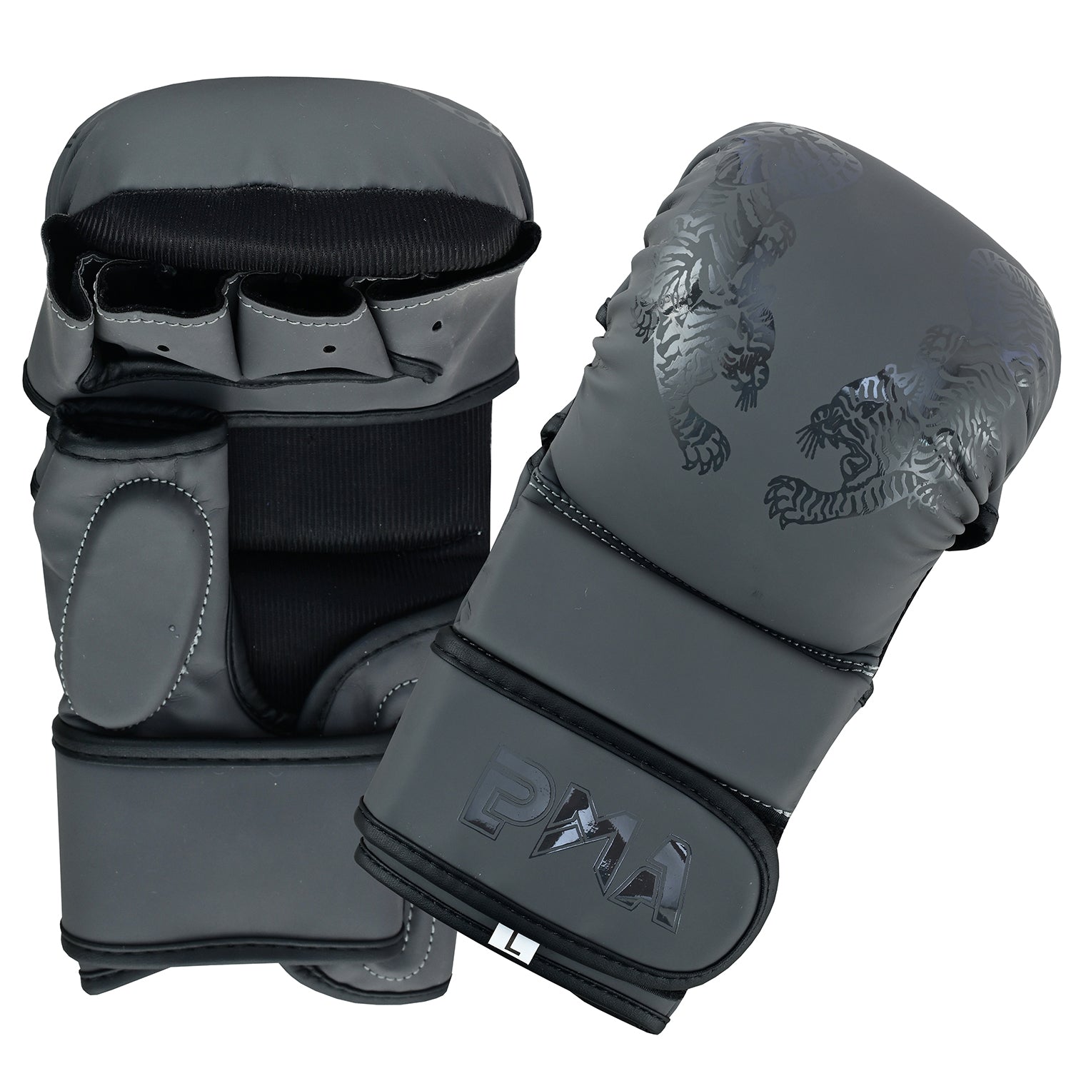 Playwell MMA "Twin tiger" 7oz Sparring Gloves - Grey