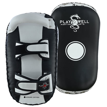 Playwell Elite "Logos V2" Leather Curved Thai Pad - Pair