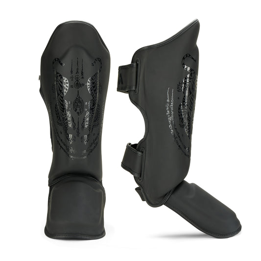 Pro MMA Stand Up Muay Thai Twin Tiger Shin Instep Guards