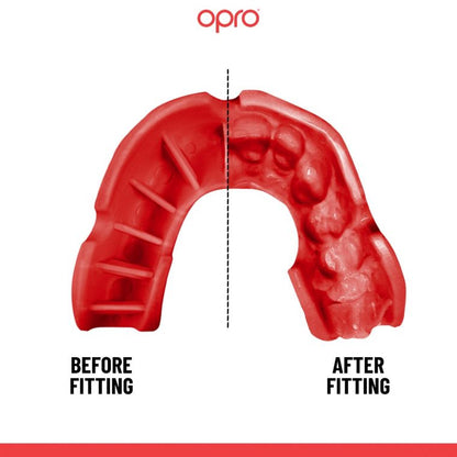 Opro UFC Kids Silver Self Fit Mouth Guard - Black
