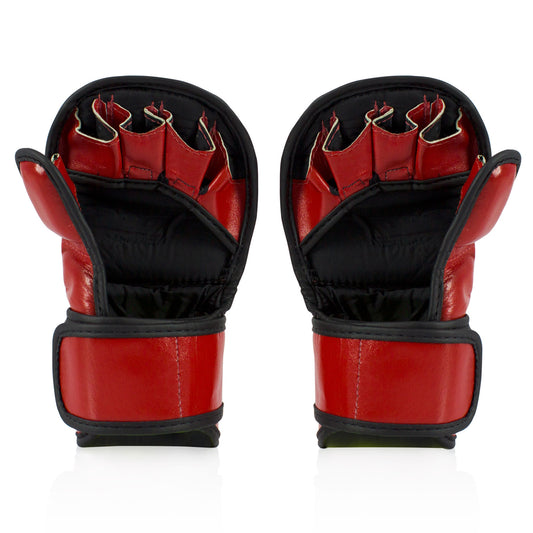 Fairtex FGV15 MMA Leather 7oz Sparring Gloves -  Red