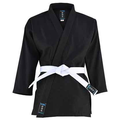 Playwell Adults Basic Plain Ju Jitsu Suit - Black 450g