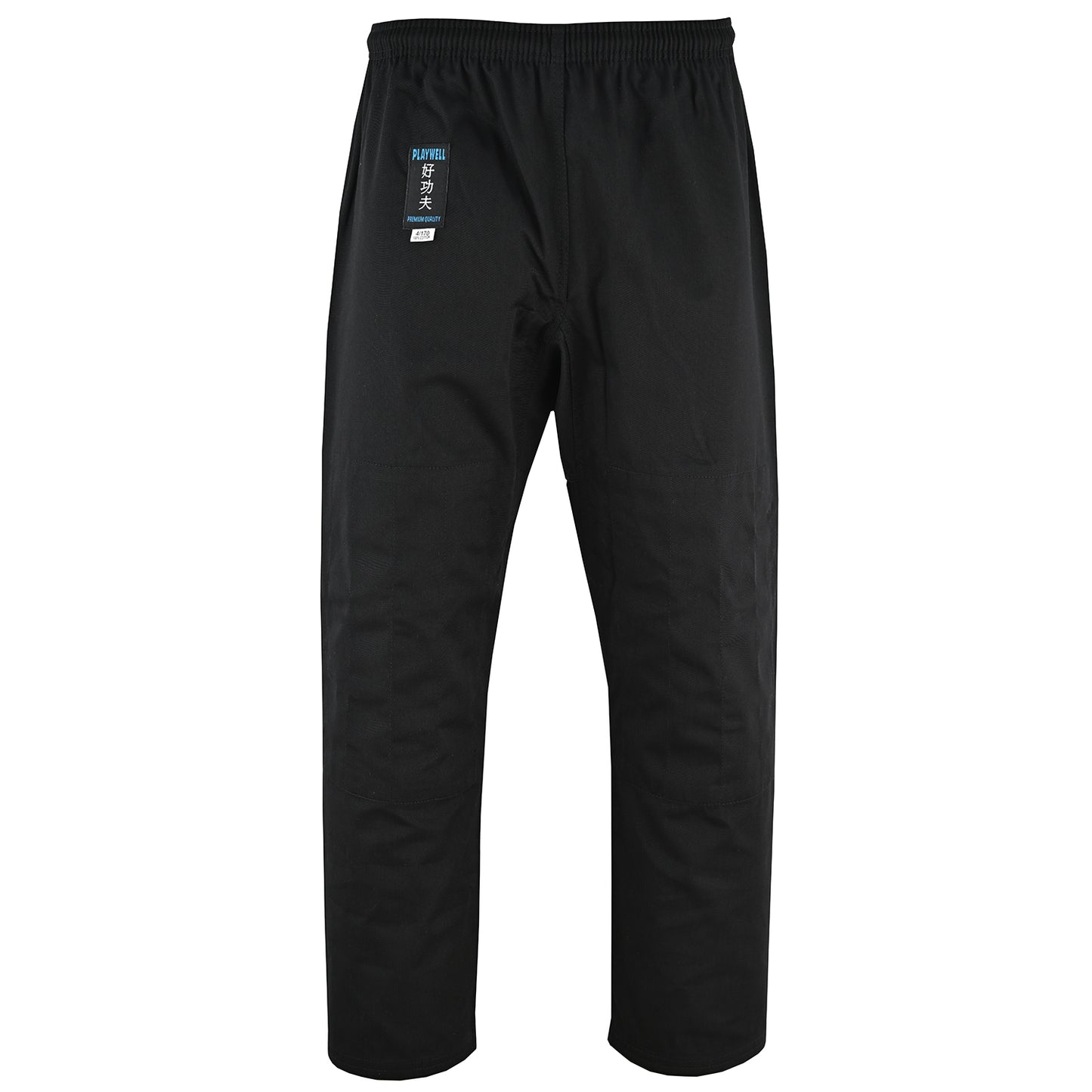 Playwell Adults Basic Plain Ju Jitsu Suit - Black 450g